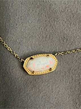 Kendra Scott Gold Opal Elisa Necklace